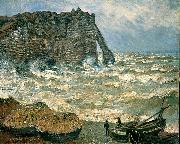 Claude Monet Agitated Sea at Etretat Sweden oil painting artist